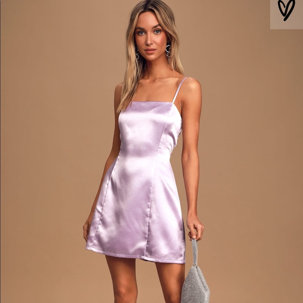 Lulus satin cocktail dress NWT